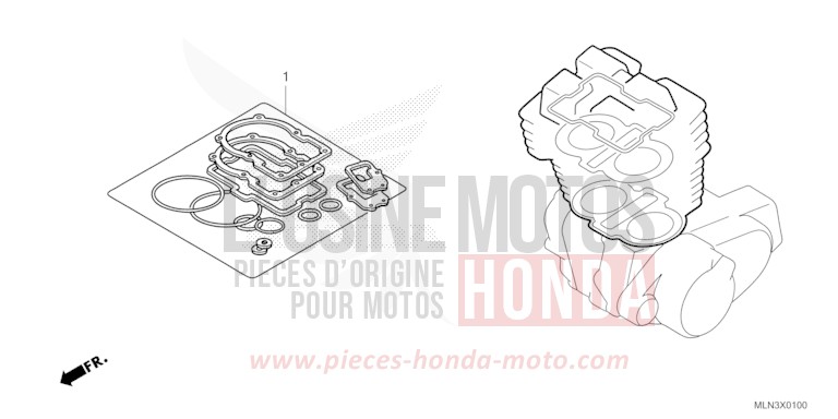 TROUSSE DE JOINT A de Africa Twin MAT BALLISTIC BLACK METALLIC (NHA86) 2024